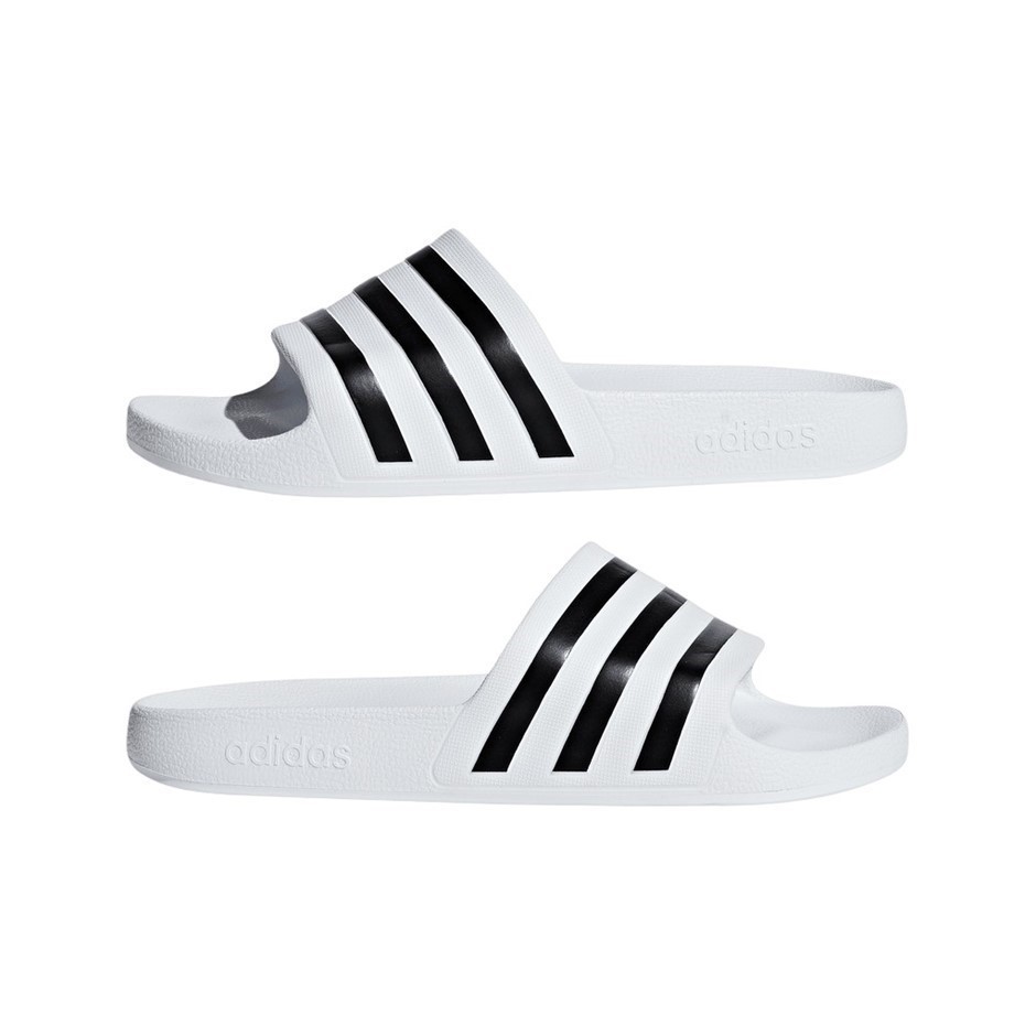 ADIDAS Adilette Aqua Slides, Size US13/UK13, White/Black/White, F35539. Bu