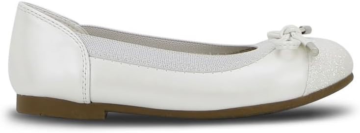 GROSBY Girl's Royal Party Shoes, Size 11, White Shimmer, 558610. Buyers No