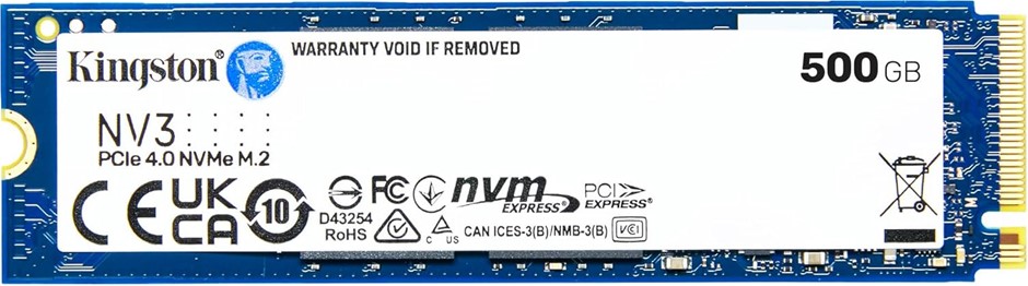 KINGSTON NV3 PCIe 4.0 NVMe M.2 SSD 500G, SNV3S/500G, Upto 5,000MB/s. Buyer