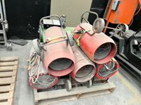 Qty 6 JETFIRE TOPEDO LPG Heaters x 5 (red)