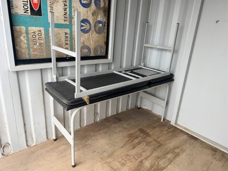 Pair of First Aid Tables Steel Frame