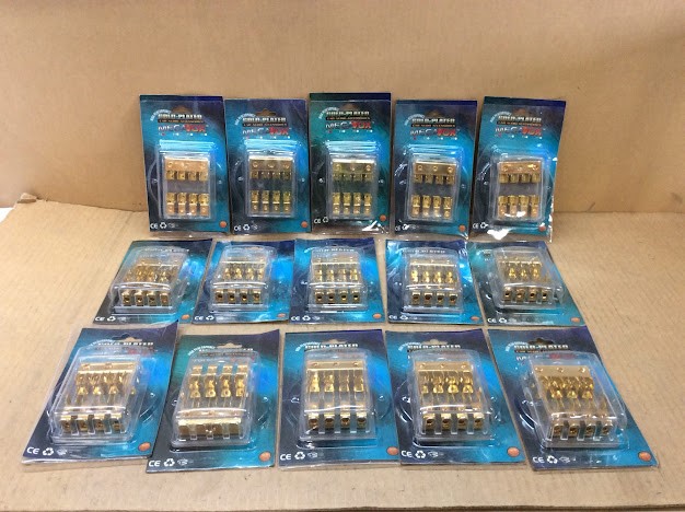 MEGAVOX Gold-Plated Car Audio Accessories New (Lot of 15)