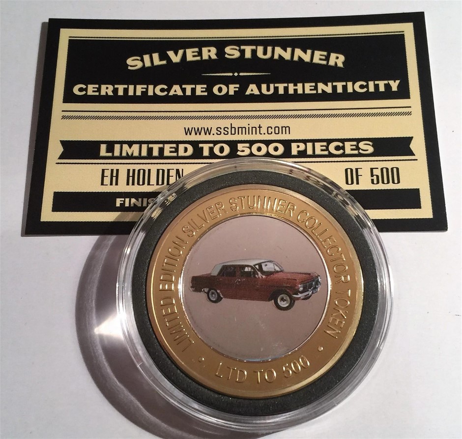 NEW EH Holden Colour Silver Stunner Coin with COA. LIMITED TO ONLY 500