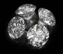 0.08 Carat White 4 round diamonds