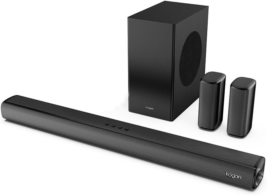 KOGAN 7.1.2 Channel 525W Dolby Atmos Soundbar with Subwoofer and Rear Speak