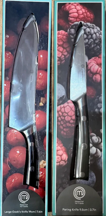 Bundle of MasterChef Large Cook's Knife 19cm AND Paring Knife 9.5cm You