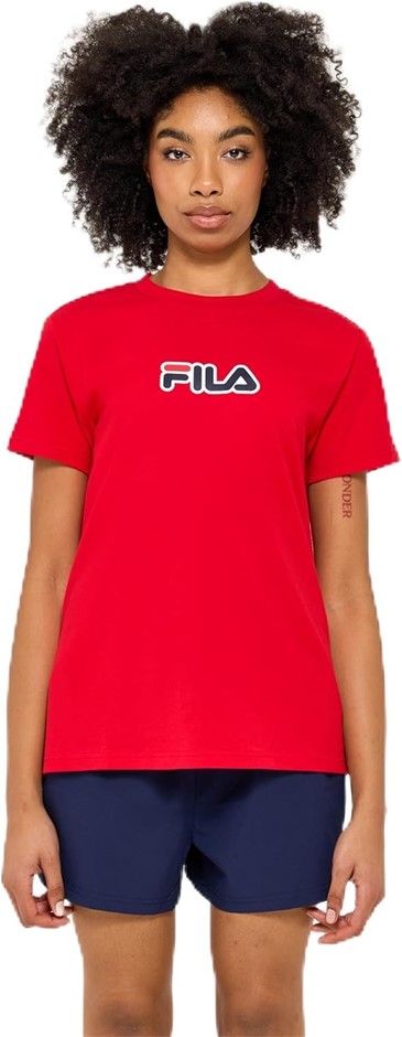 FILA Women's Rebecca Tee, Red, Small, AST22631. RRP: $40.