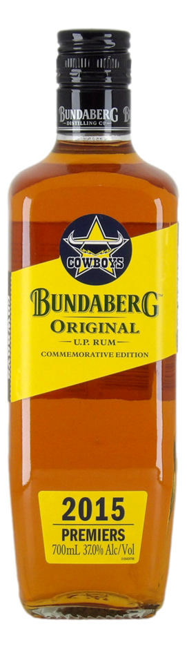 Bundaberg 2015 Premiers Cowboys Commemorative Edition Rum (1x 700mL), QLD.