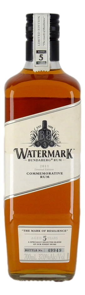 Bundaberg Watermark 2011 Commemorative 5 Year Old Rum (1x 700mL), QLD.