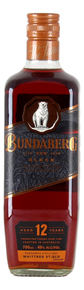 Bundaberg Black 12 Year Old Rum (1x 700mL) Qld