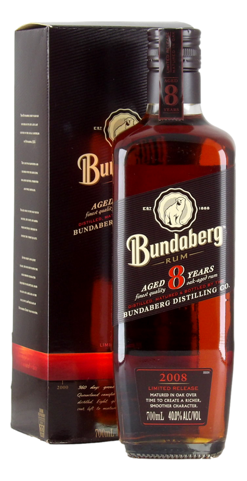 Bundaberg 2008 Aged 8 Years Limited Release Rum (1x 700mL) Qld
