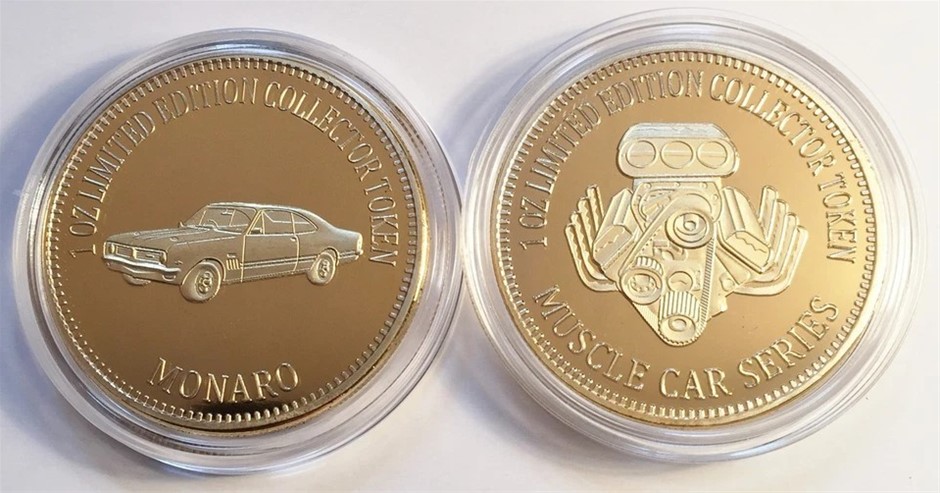 Holden Monaro Car 1- 0z HGE 999 24k Gold Coin/token LTD 2,500 Auction ...