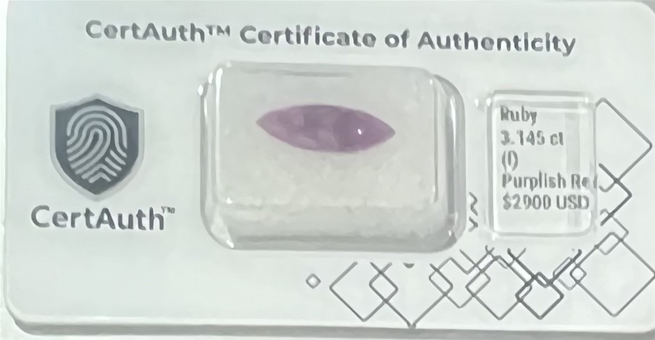 3.145 carat red ruby certified with usd val $2900