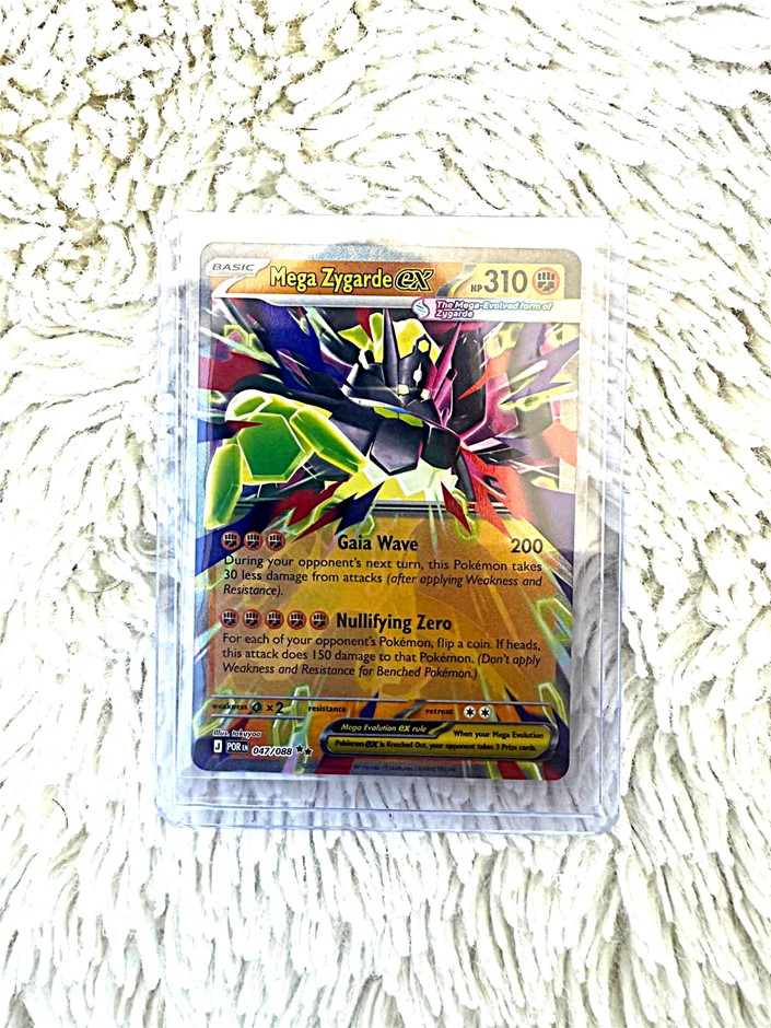 Mega Zygarde ex English holo 047/088 powerful legendary card.