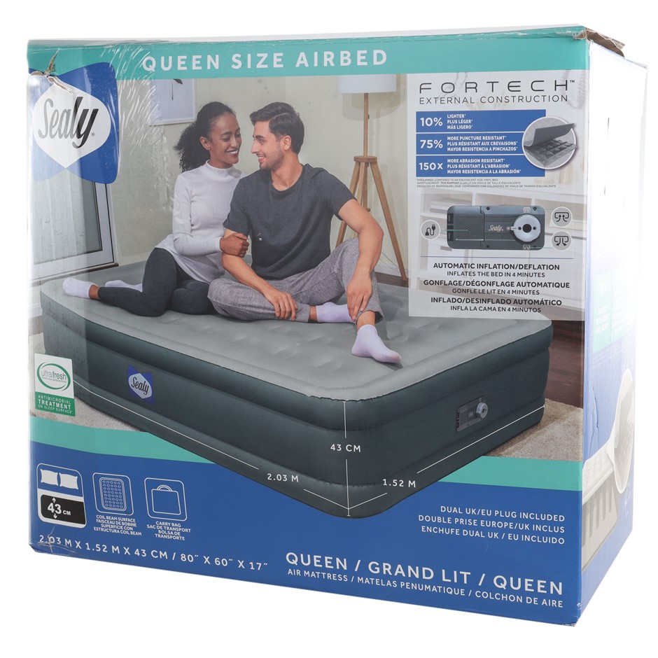 SEALY Premium Air Mattress Queen Size. NB: Not in original box & condition