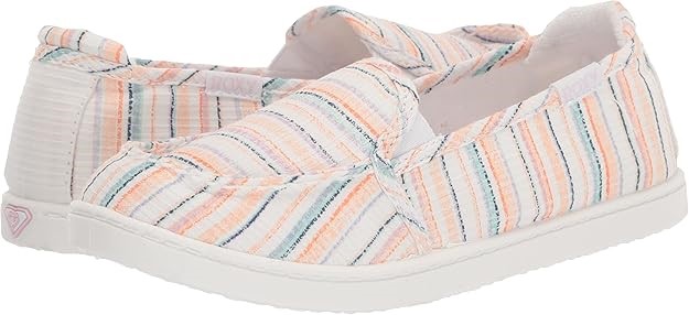 ROXY Women's Minnow VII Shoes, Size US6, White/Pink/Multi231 (TPM), ARJS600