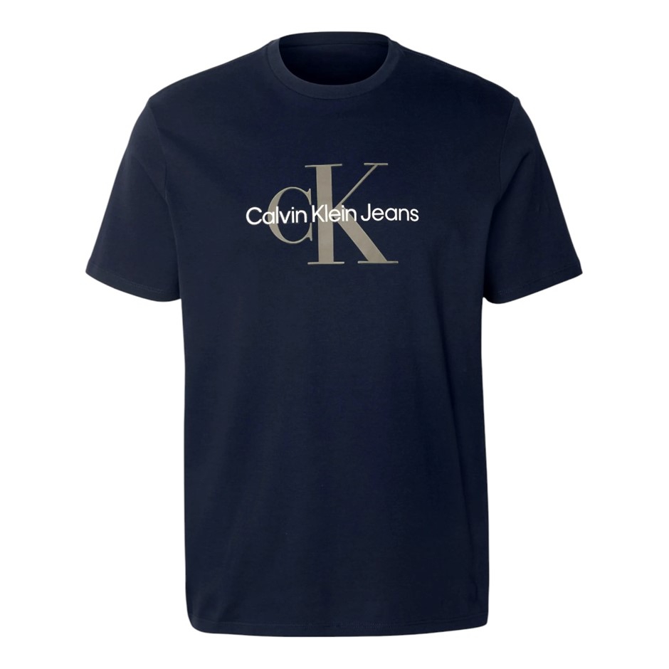 CALVIN KLEIN Men's Tee, Size L, 100% Cotton, Dark Sapphire (CEF), 40DC813.