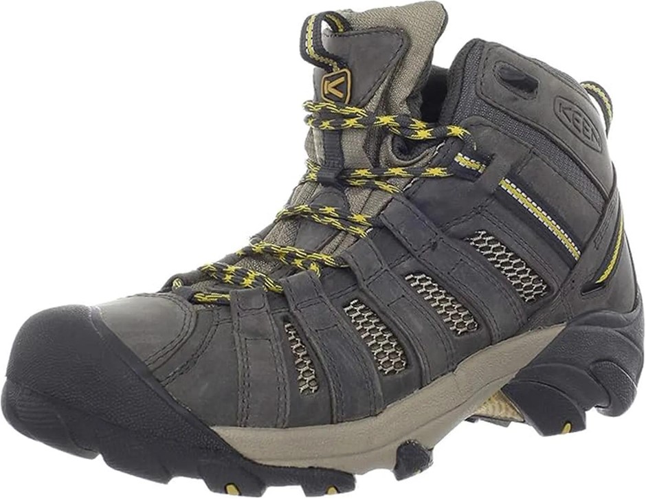 KEEN Men's Voyageur Mid Shoes, Size US11.5, Raven/Tawny Olive, 1008904. Bu