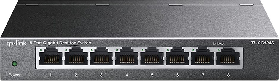 TP-LINK 8-Port 10/100/1000Mbps Desktop Unmanaged Switch, Steel housing, Des