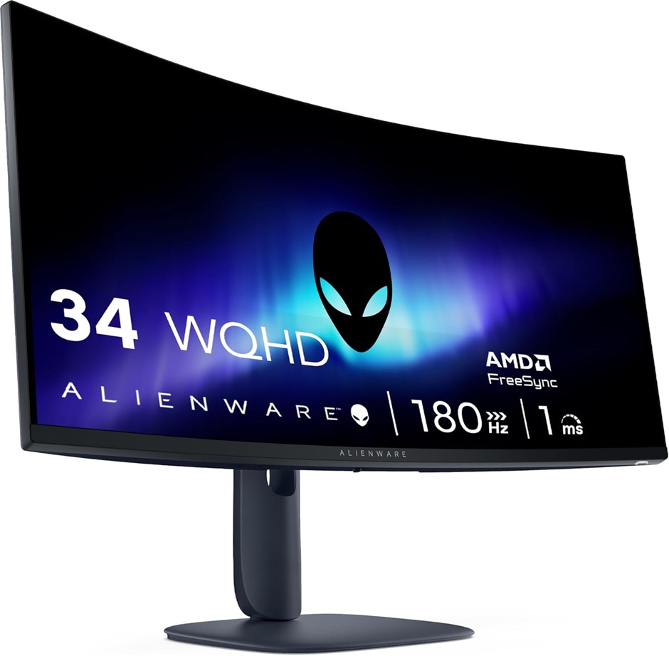 Alienware AW3425DWM 34" Curved Gaming Monitor, QHD 3440 x 1440 up to 180 Hz