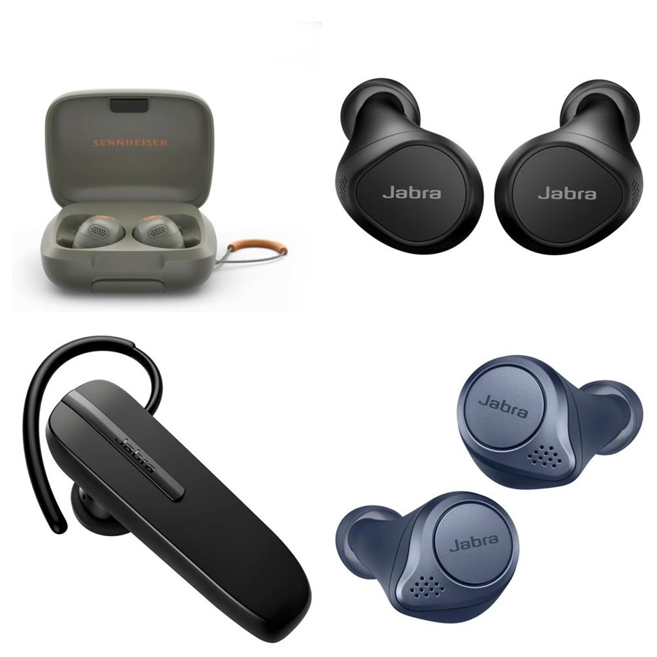 4 x Assorted Wireless Earbuds. 1 x SENNHEISER Momentum Sport Olive. 1 x JAB