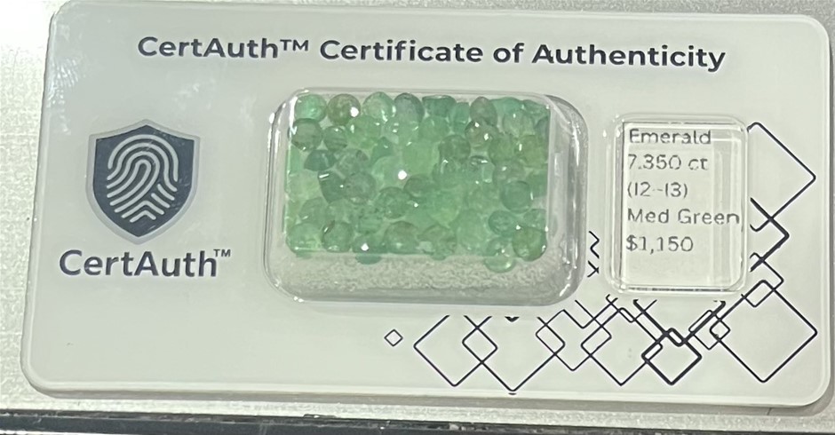 7.35 carat natural green emerald certified usd val:1150