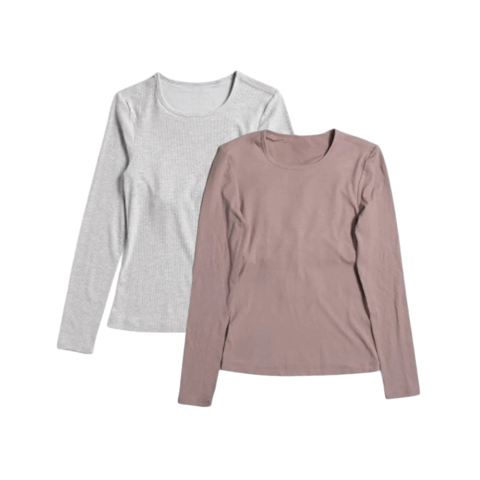 5 x YOGALICIOUS Women's Rib Long Sleeves, Size M, Assorted Colours. NB: col