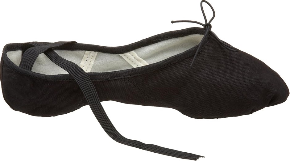 CAPEZIO Women's Canvas Romeo Ballet Shoe, Black, 11 W US. Buyers Note - Di