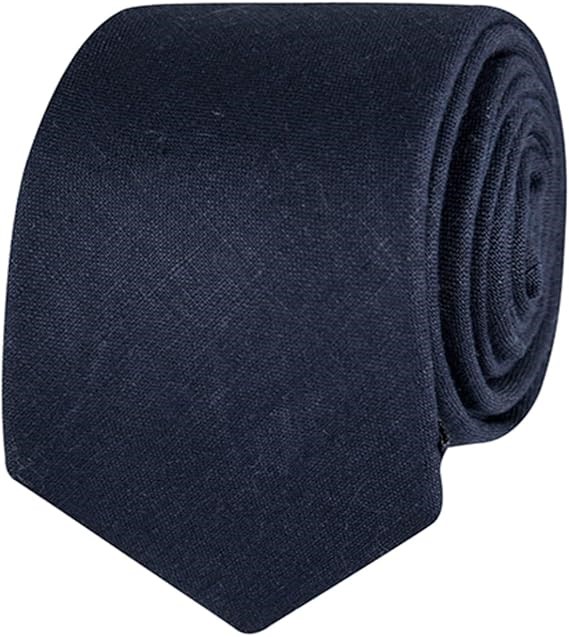 ABELARD Men's Occasions Linen Tie, Ink, One Size Buyers Note - Discount Fr