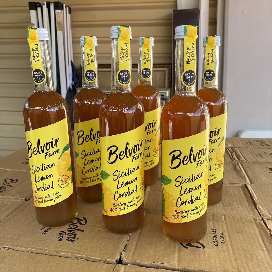 6x Belvoir Farm Sicilian Lemon Cordial 500ml
