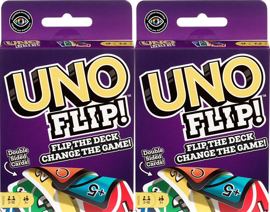 2 x UNO FLIP! Family Card Game, with 112 Cards