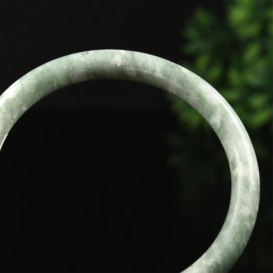 Chinese Certified Natural Green Jade Bangle