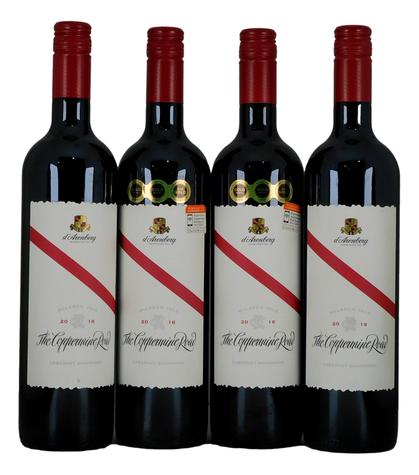 d'Arenberg The Coppermine Road Cab Sauv 2016 (4x 750mL), McLaren Vale.