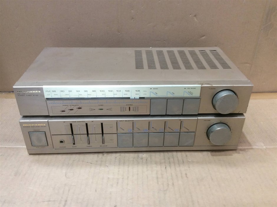 Marantz ST140 AM/FM Stereo Tuner + PM140 Stereo Amplifier (Lot of 2)