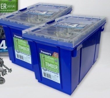 2 Packs of 200 POWERS 12x65mm Polycarbonate Sheeting Screws with Serrated H