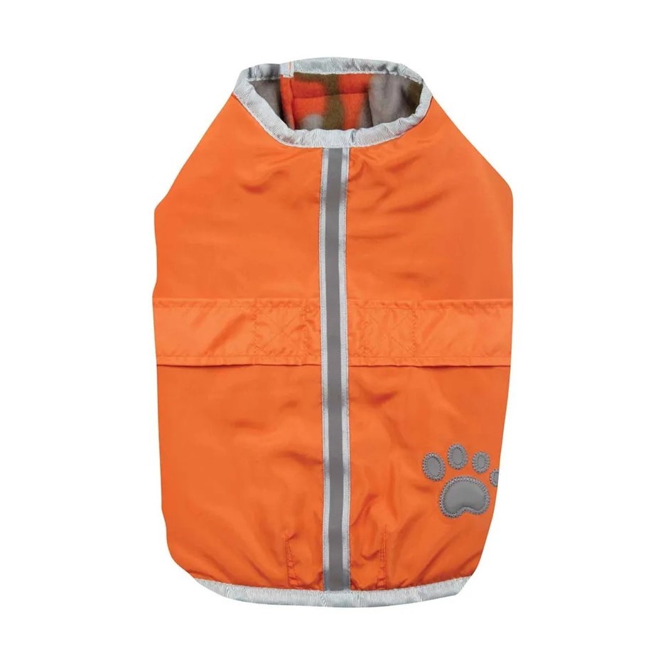 ZACK & ZOEY Nor'easter Blanket Coat for Dogs, 20" Large, Orange, UM210. Bu
