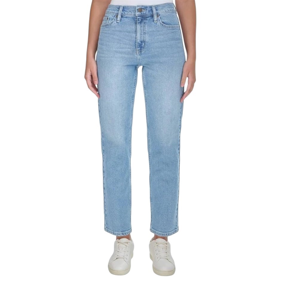 CALVIN KLEIN Women's High Rise Straight 27in Jean, Size 29, 99% Cotton, Sof