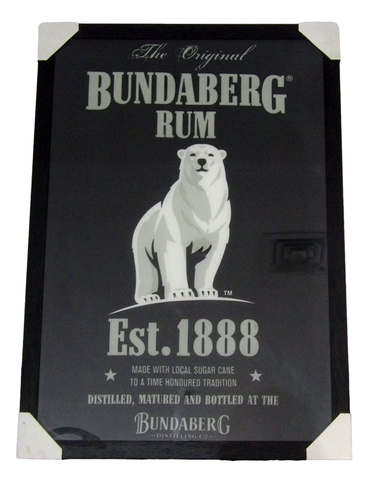Sydney P/Up ONLY - Framed Bundaberg Flag - Original Rum 104x73cm
