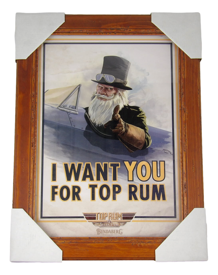 Sydney P/Up ONLY - Framed Bundaberg I Want You 37x 49cm