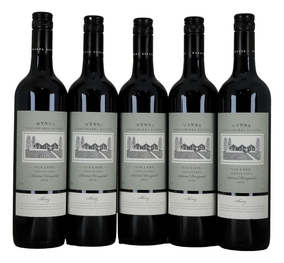 Wynns Estates V & A Lane Coonwarra Shiraz 2009 (5x 750mL), Coonawarra.