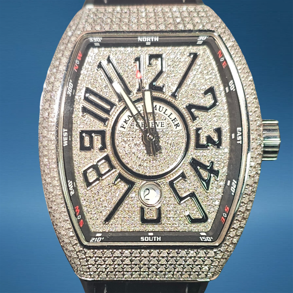 FRANCK MULLER V45 45MM STAINLESS STEEL V45 SC DT AUTOMATIC BXP & COA