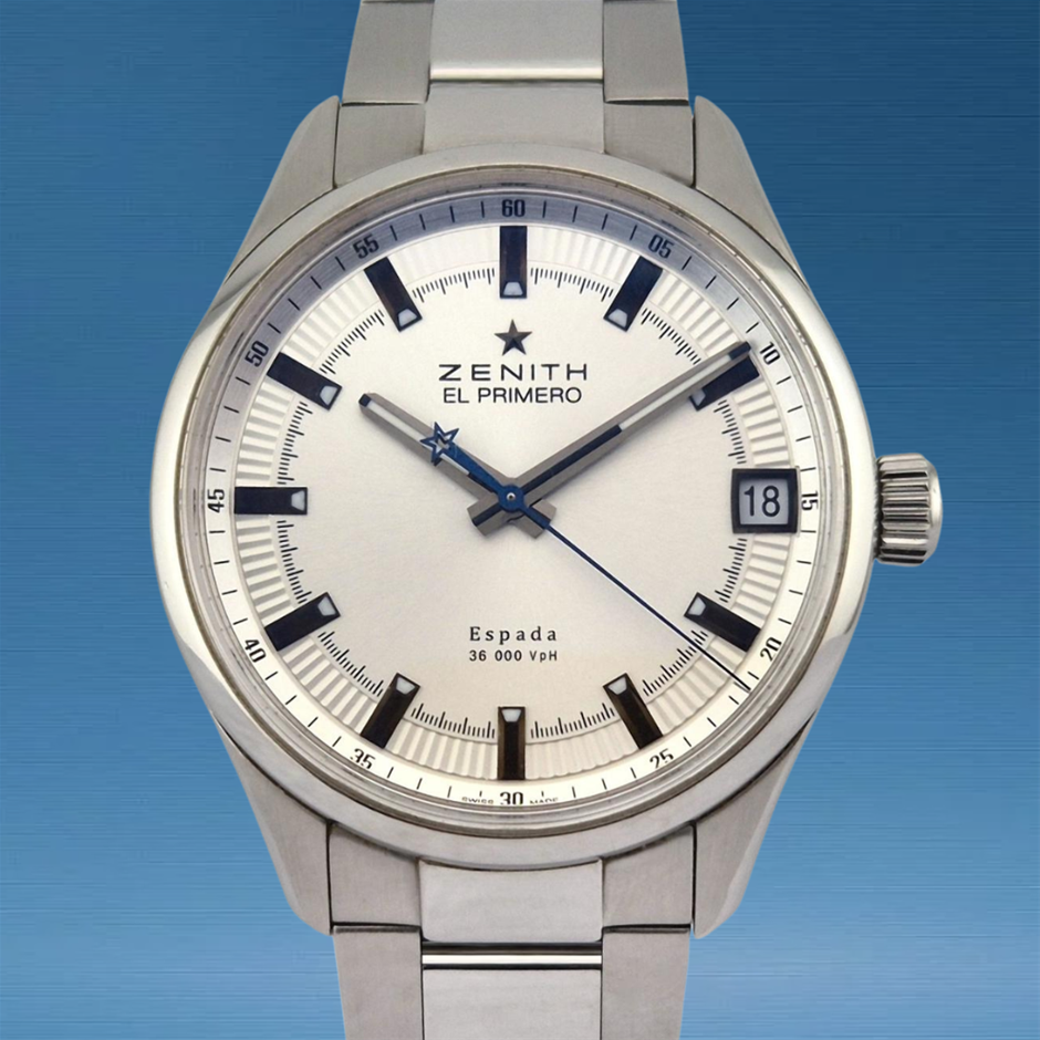 ZENITH EL PRIMERO PORT ROYAL 40MM STAINLESS STEEL 01/02.0450.400 WXO & COA