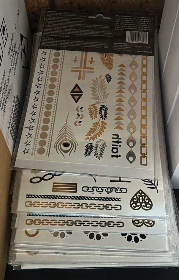 12x Set of Bling Tattoos Temporary Stickers