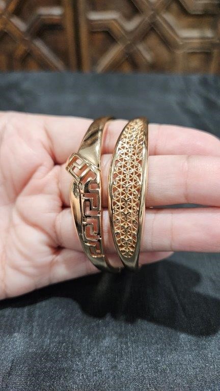 BULK –18k Rose Gold Bangle Sets (2 Matching Sets)-Jewelzmerchants