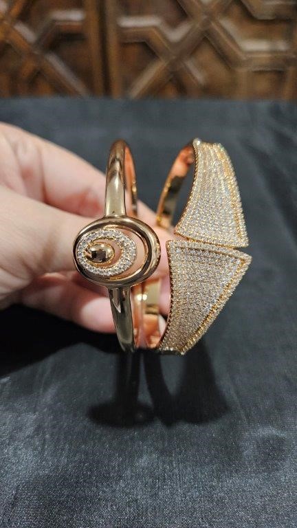 BULK –18k Rose Gold Bangle Sets (2 Matching Sets)-Jewelzmerchants