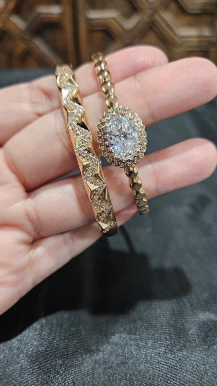 BULK –18k Rose Gold Bangle Sets (2 Matching Sets)-Jewelzmerchants