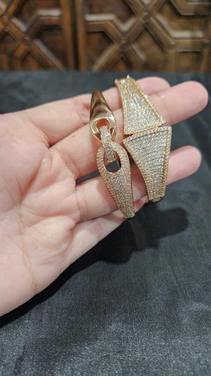 BULK –18k Rose Gold Bangle Sets (2 Matching Sets)-Jewelzmerchants