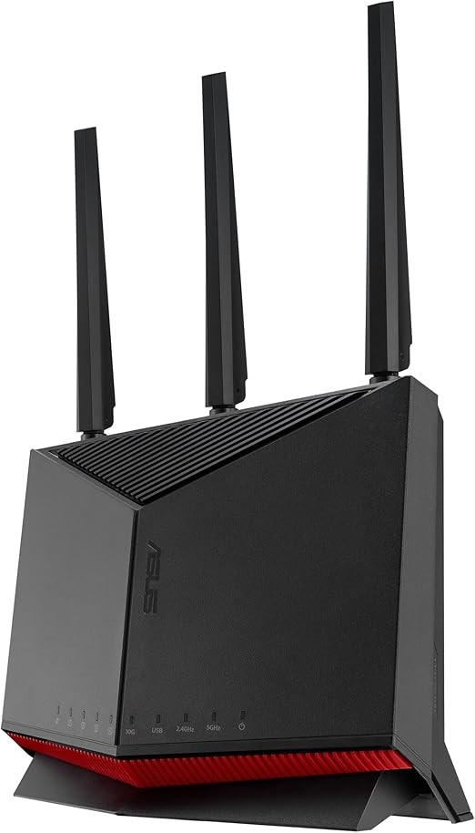 ASUS RT-BE86U Dual-Band WiFi 7 Router, Supports 4096-QAM, Multi-Link Operat