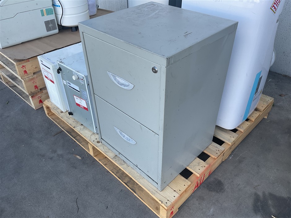 2 Draw Steel Filing Cabinet