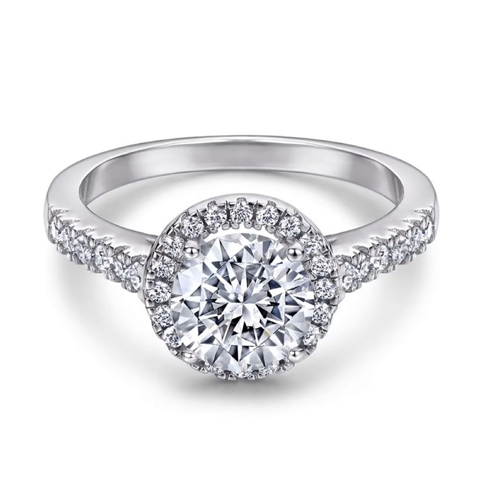 1.5ct Round Simulated Diamond 925 Sterling Silver Ring - Size 5